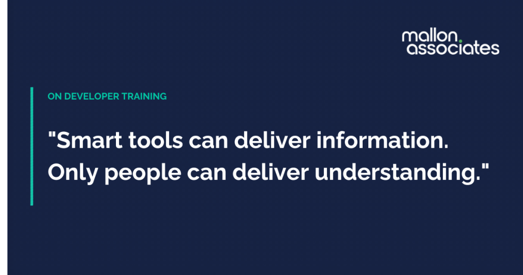 Why Developer Training Still Needs the Human Touch