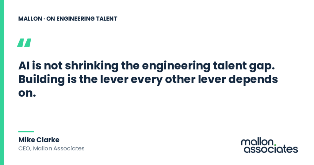 Paul Storer-Martin, CTO of Mallon Associates, on graduate engineering and production readiness: "We are the underwriters of every pull request we approve.